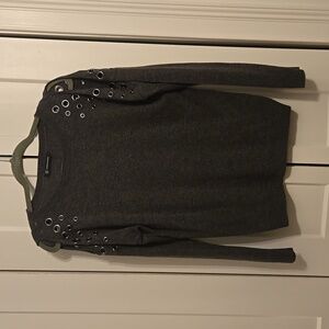 Women's cold shoulder sweater with grommets. INC International. Petite Medium